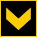 Yellow downward arrow on black background