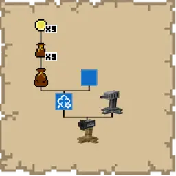 Turret crafting recipe diagram