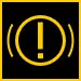 Yellow exclamation mark in a black box