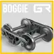 Train bogie with GR logo and yellow border