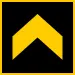 Yellow chevron icon on black background
