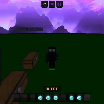 Player stands near chests with SLIDE prompt.