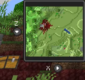 Minimap with terrain and navigation controls