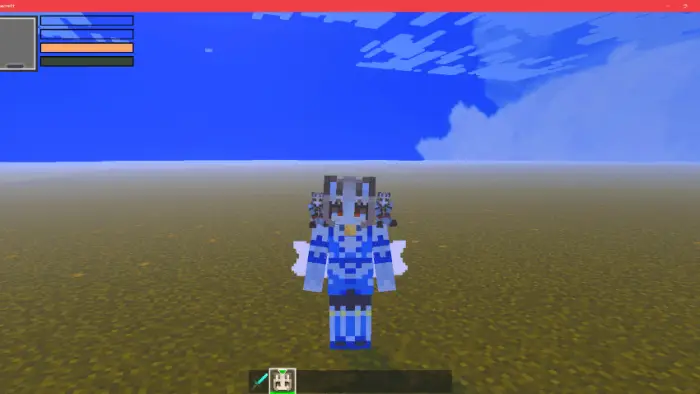 Blue custom femboy totem skin character