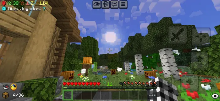 Enhanced coordinates and days display on HUD