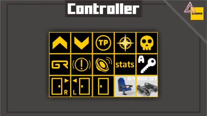 Controller icons for train mod features
