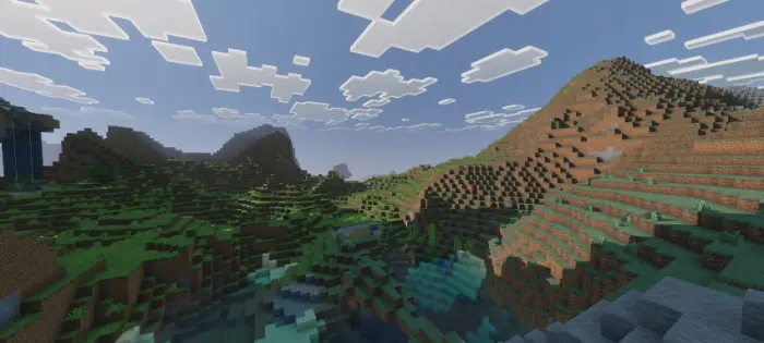 Vibrant landscape with enhanced lighting effects