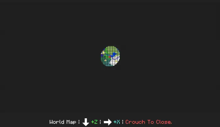 Circular minimap with navigation controls.