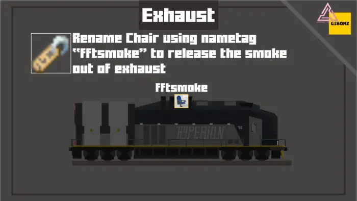Futuristic freight train with exhaust tip