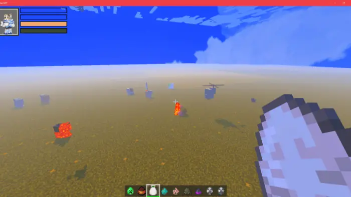 Blocky mobs with toilet-themed textures.