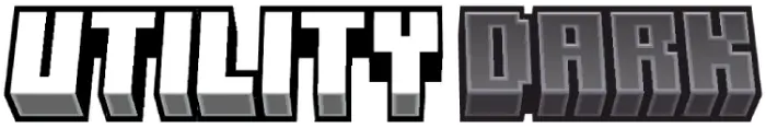 Text logo Utility Dark in block letters