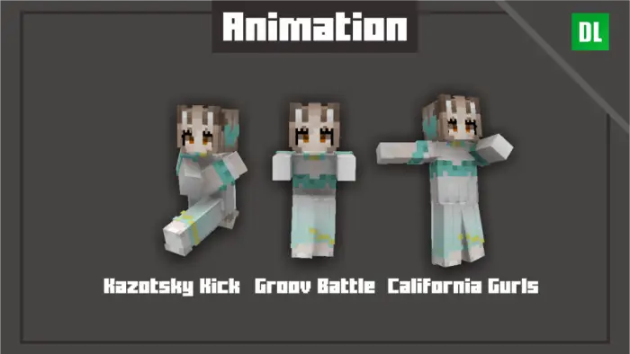 Three animated characters doing meme dances