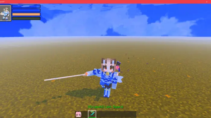 Anime-style character with sword in-game