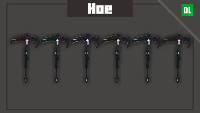 Futuristic sci-fi hoes in various colors