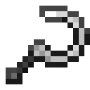 Pixelated curved sickle tool icon