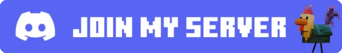 ALT Join my server banner with blocky chicken