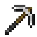 Pixelated iron pickaxe tool icon