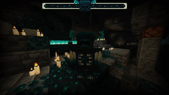 Boss health bar displayed above a mob