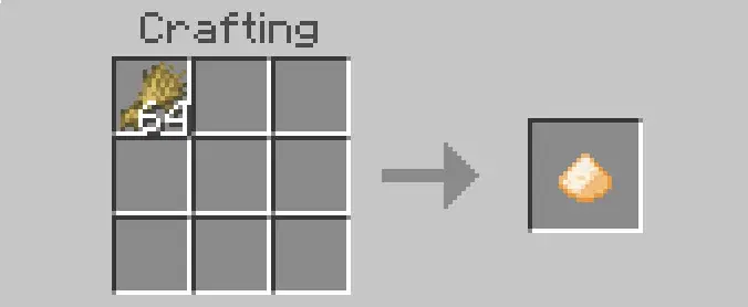 Wheat crafting recipe for new food item