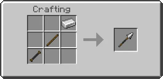 Crafting recipe for a custom spear
