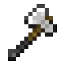 Pixel art battle axe with wooden handle