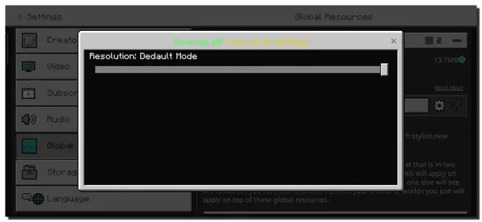 Emerald-green themed settings interface