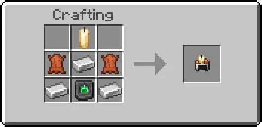 Crafting recipe for a unique helmet