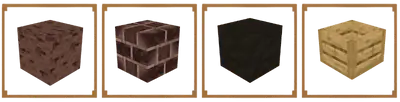 Four different fuel blocks in item frames