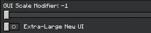 Slider for GUI scale and UI size option