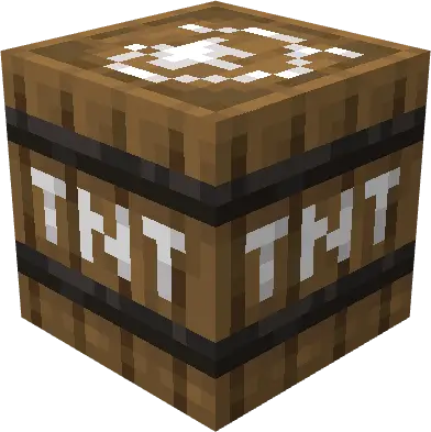 Wooden TNT block with white markings