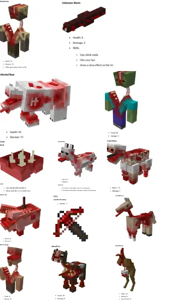 ALT Parasitic infected mobs and weapons showcase