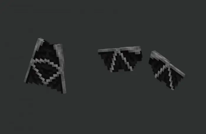 Pixelated dragon-style elytra wings texture