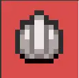 Pixel art item icon on a red background