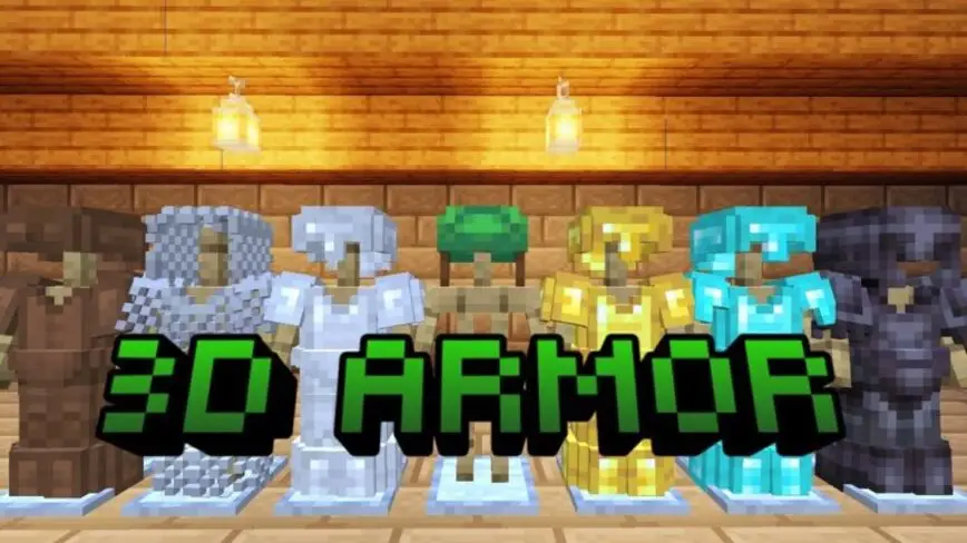 Thumbnail: 3D Armor Texture Pack (1.21) – MCPE/Bedrock