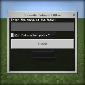 ALT Teleport altar naming interface