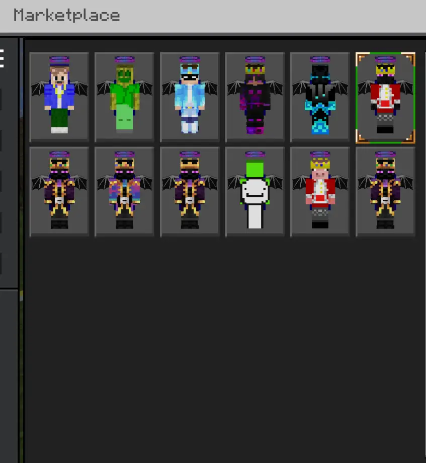 Thumbnail: alle yt skins for badrock