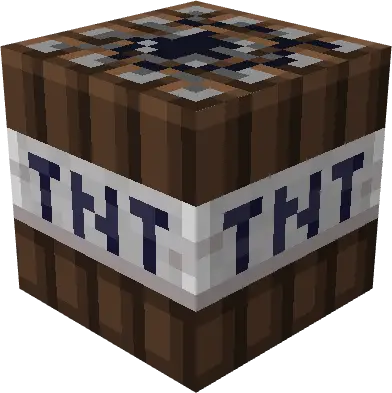 Brown TNT block with a white TNT label