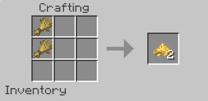 Two wheat crafting new crunchy food item