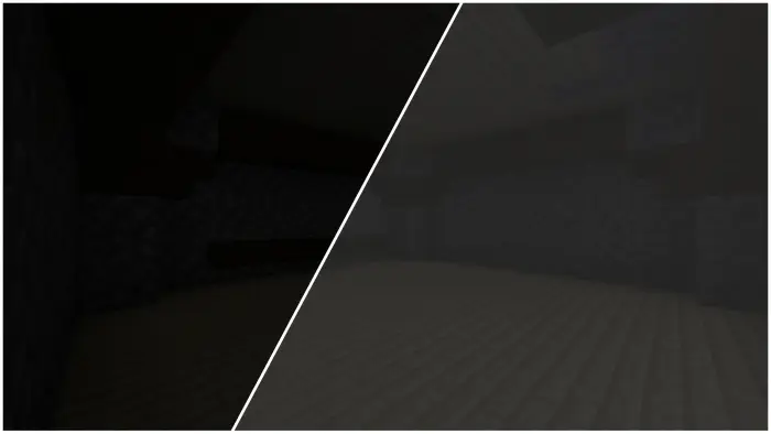 Before and after night vision texture pack