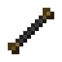 Pixelated black and gold staff item