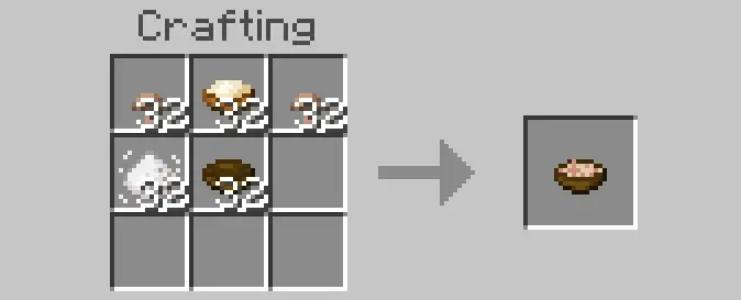 Crafting recipe for a new food bowl