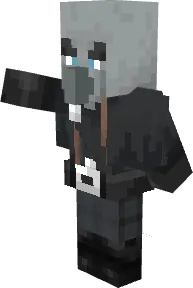 Villager-like mob with a gray head and cloak