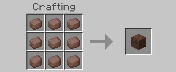 Nine fuel bits crafted into one fuel block