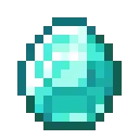 Pixel art of a shiny blue diamond gem