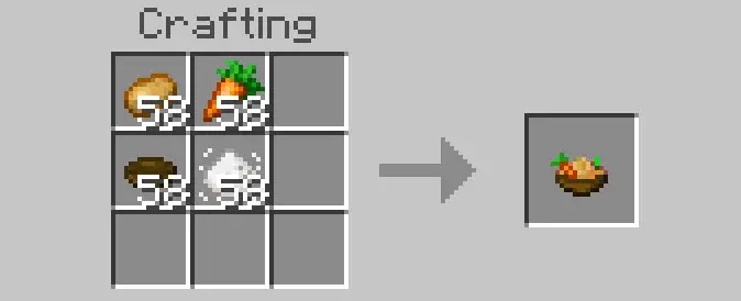 Crafting recipe for a new food bowl