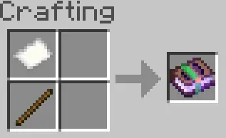 Crafting recipe for a tracking book