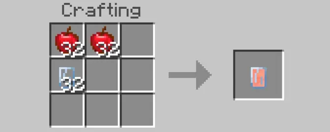 Two apples and sugar crafting new food item