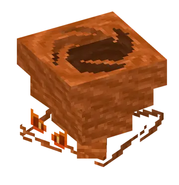 Blocky savanna creature with orange eyes