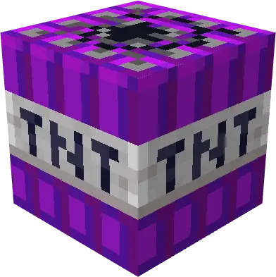 Purple TNT block with pixelated design