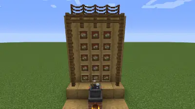 Item frames display pineapple-themed foods.